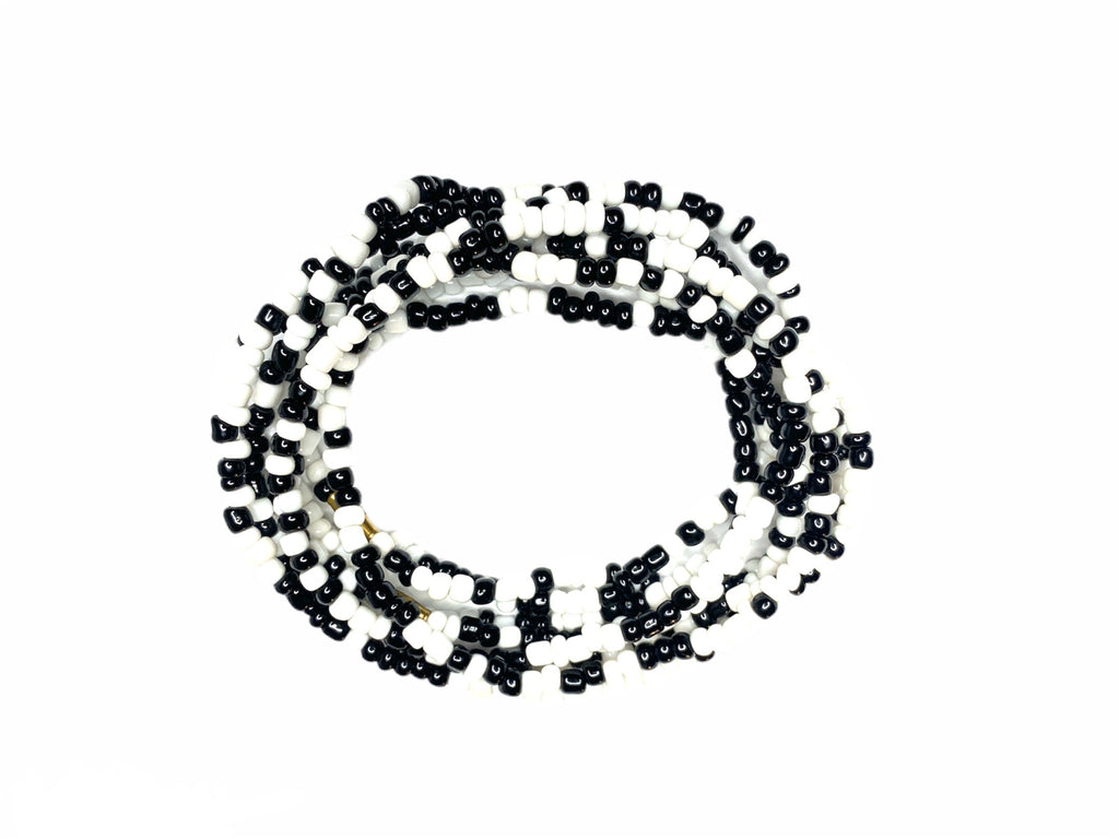 Poppy Curve Beads - Black & White