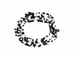 Poppy Curve Beads - Black & White