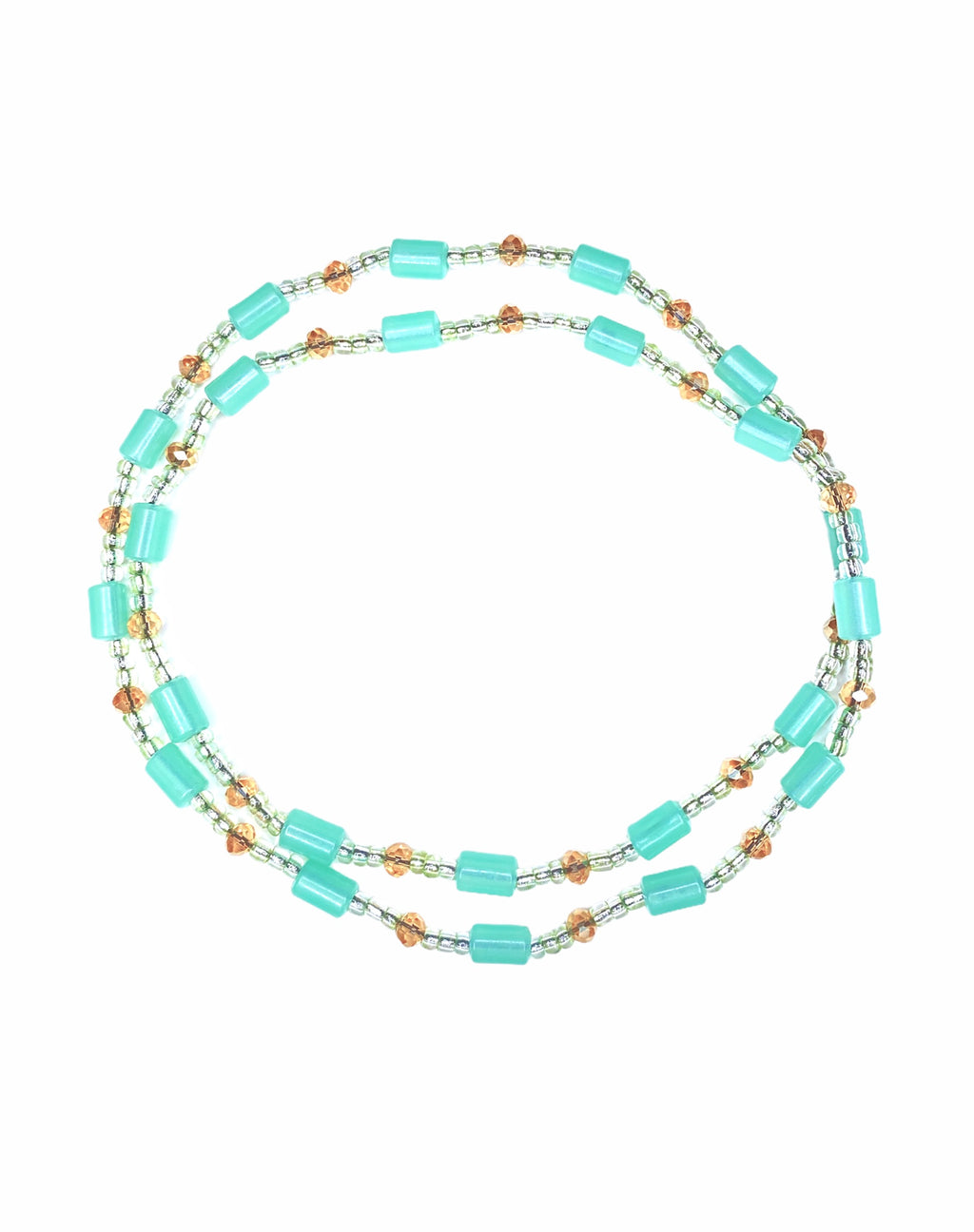 Cecily Curve Beads - Blue/green