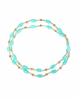 Cecily Curve Beads - Blue/green
